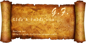 Glük Felícia névjegykártya