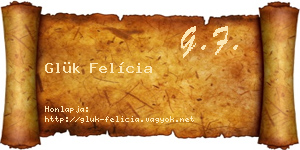 Glük Felícia névjegykártya
